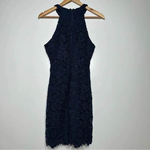 Lulus NWT Navy Love Poem Lace Mini Dress Size Medium - Picture 8 of 13